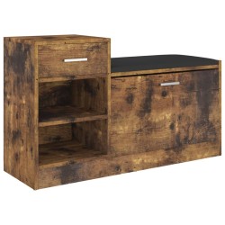 vidaXL Schuhbank Räuchereiche 94,5x31x57 cm Holzwerkstoff