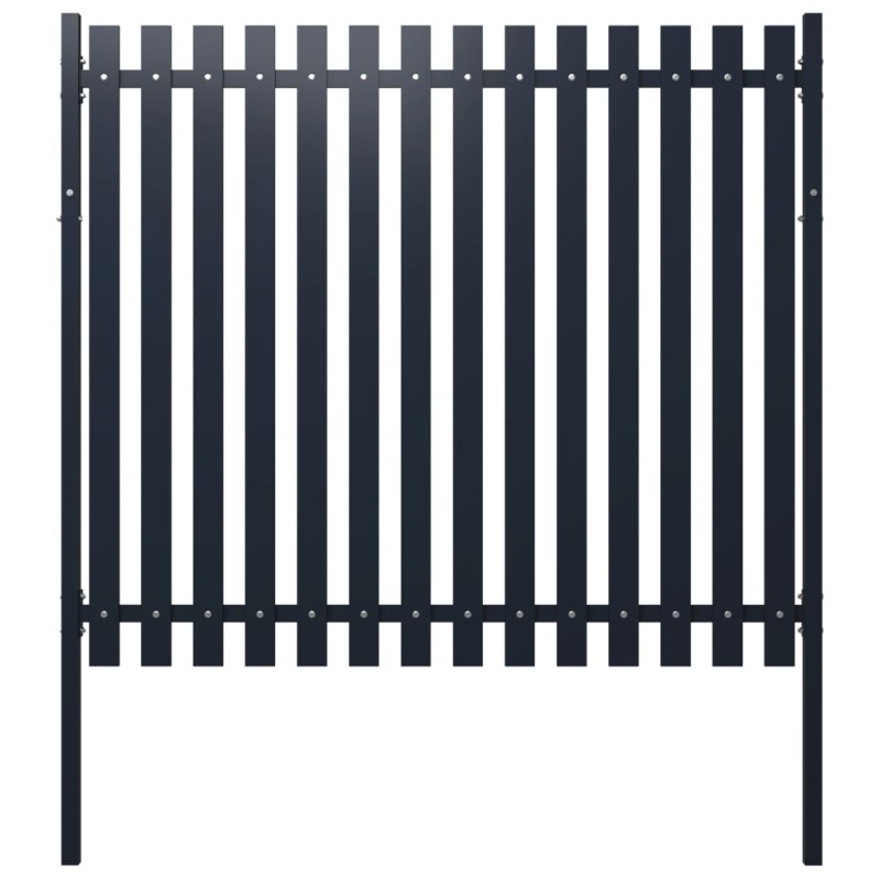 vidaXL Zaunfeld Anthrazit 174,5x170 cm Pulverbeschichteter Stahl vidaXL Zaunfeld Anthrazit 174,5x170 cm Pulverbeschichteter Stahl
