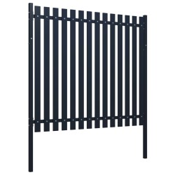 vidaXL Zaunfeld Anthrazit 174,5x170 cm Pulverbeschichteter Stahl