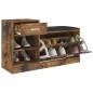 vidaXL Schuhbank Räuchereiche 94,5x31x57 cm Holzwerkstoff vidaXL Schuhbank Räuchereiche 94,5x31x57 cm Holzwerkstoff