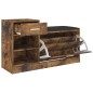 vidaXL Schuhbank Räuchereiche 94,5x31x57 cm Holzwerkstoff vidaXL Schuhbank Räuchereiche 94,5x31x57 cm Holzwerkstoff