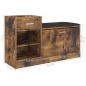 vidaXL Schuhbank Räuchereiche 94,5x31x57 cm Holzwerkstoff vidaXL Schuhbank Räuchereiche 94,5x31x57 cm Holzwerkstoff