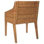Esszimmerstühle mit Kissen 2 Stk. Hellbraun Natur Rattan Esszimmerstühle mit Kissen 2 Stk. Hellbraun Natur Rattan
