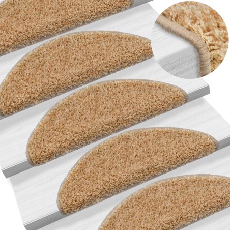 vidaXL Stufenmatten 5 Stk. 65x25 cm Creme