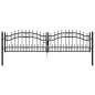 vidaXL Zauntor mit Speerspitzen Schwarz 305x120 cm Stahl vidaXL Zauntor mit Speerspitzen Schwarz 305x120 cm Stahl