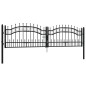 vidaXL Zauntor mit Speerspitzen Schwarz 305x120 cm Stahl vidaXL Zauntor mit Speerspitzen Schwarz 305x120 cm Stahl