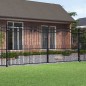 vidaXL Zauntor mit Speerspitzen Schwarz 406x223 cm Stahl vidaXL Zauntor mit Speerspitzen Schwarz 406x223 cm Stahl