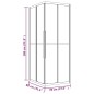vidaXL Duschkabine Halbmatt ESG 80x70x180 cm Schwarz vidaXL Duschkabine Halbmatt ESG 80x70x180 cm Schwarz