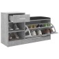 Schuhbank Betongrau 94,5x31x57 cm Holzwerkstoff Schuhbank Betongrau 94,5x31x57 cm Holzwerkstoff