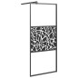 vidaXL Duschwand für Walk-In Dusche 80x195 cm ESG Steindesign Schwarz vidaXL Duschwand für Walk-In Dusche 80x195 cm ESG Steindesign Schwarz
