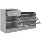 Schuhbank Betongrau 94,5x31x57 cm Holzwerkstoff Schuhbank Betongrau 94,5x31x57 cm Holzwerkstoff