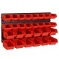 vidaXL 30-tlg Stapelboxen-Wandregal Rot & Schwarz 77x39cm Polypropylen vidaXL 30-tlg Stapelboxen-Wandregal Rot & Schwarz 77x39cm Polypropylen