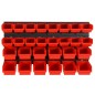 vidaXL 30-tlg Stapelboxen-Wandregal Rot & Schwarz 77x39cm Polypropylen vidaXL 30-tlg Stapelboxen-Wandregal Rot & Schwarz 77x39cm Polypropylen