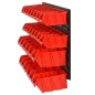 vidaXL 30-tlg Stapelboxen-Wandregal Rot & Schwarz 77x39cm Polypropylen vidaXL 30-tlg Stapelboxen-Wandregal Rot & Schwarz 77x39cm Polypropylen