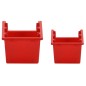 vidaXL 30-tlg Stapelboxen-Wandregal Rot & Schwarz 77x39cm Polypropylen vidaXL 30-tlg Stapelboxen-Wandregal Rot & Schwarz 77x39cm Polypropylen