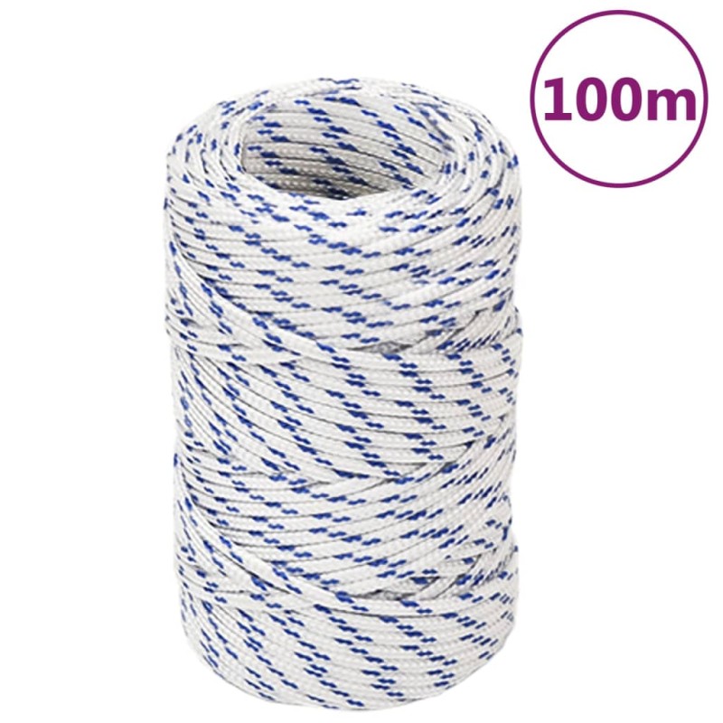 vidaXL Bootsseil Weiß 2 mm 100 m Polypropylen vidaXL Bootsseil Weiß 2 mm 100 m Polypropylen