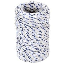 vidaXL Bootsseil Weiß 2 mm 100 m Polypropylen