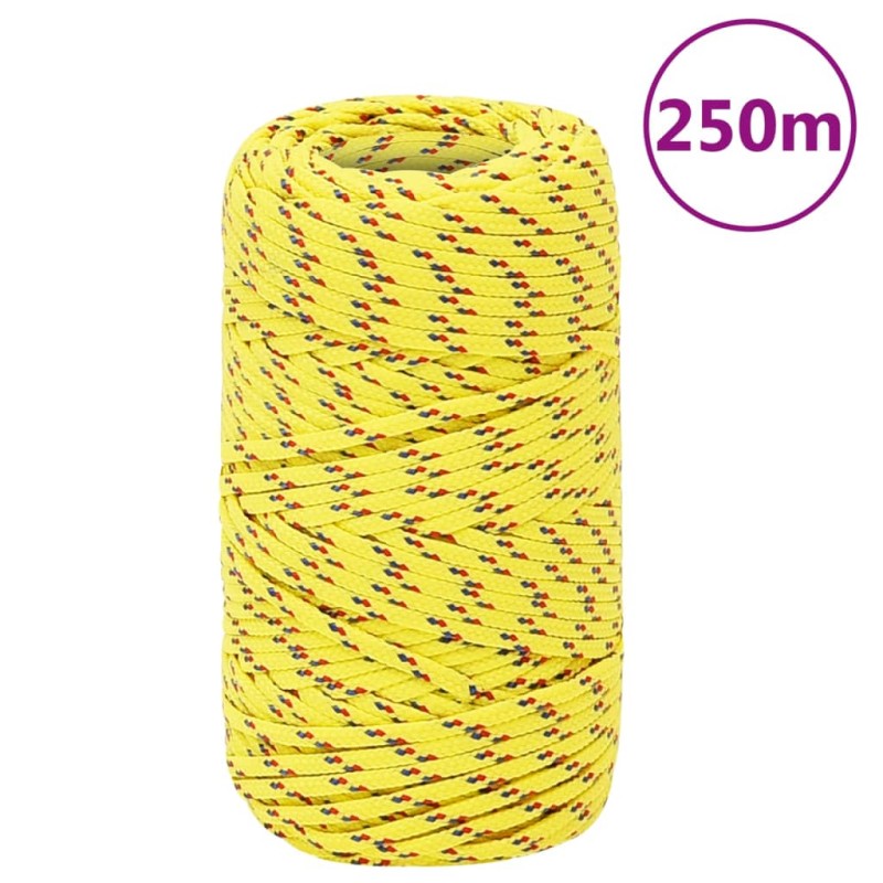 vidaXL Bootsseil Gelb 2 mm 250 m Polypropylen vidaXL Bootsseil Gelb 2 mm 250 m Polypropylen