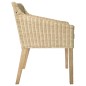 Esszimmerstühle mit Kissen 2 Stk. Natur Rattan Esszimmerstühle mit Kissen 2 Stk. Natur Rattan