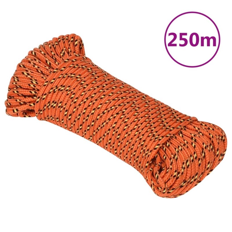 vidaXL Bootsseil Orange 3 mm 250 m Polypropylen vidaXL Bootsseil Orange 3 mm 250 m Polypropylen