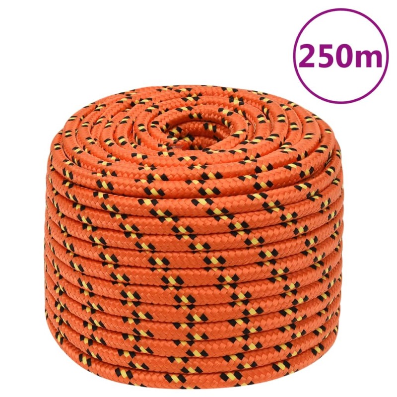 vidaXL Bootsseil Orange 14 mm 250 m Polypropylen vidaXL Bootsseil Orange 14 mm 250 m Polypropylen