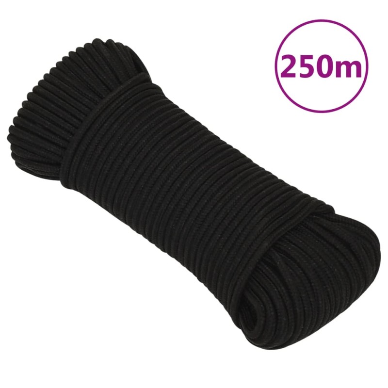 vidaXL Arbeitsseil Schwarz 4 mm 250 m Polyester vidaXL Arbeitsseil Schwarz 4 mm 250 m Polyester