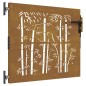 vidaXL Gartentor 85x75 cm Cortenstahl Bambus-Design vidaXL Gartentor 85x75 cm Cortenstahl Bambus-Design