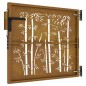 vidaXL Gartentor 85x75 cm Cortenstahl Bambus-Design vidaXL Gartentor 85x75 cm Cortenstahl Bambus-Design