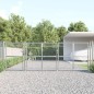 vidaXL Mesh-Gartentor Silbern 400x175 cm Verzinkter Stahl vidaXL Mesh-Gartentor Silbern 400x175 cm Verzinkter Stahl