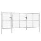 vidaXL Mesh-Gartentor Silbern 400x175 cm Verzinkter Stahl vidaXL Mesh-Gartentor Silbern 400x175 cm Verzinkter Stahl