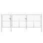 vidaXL Mesh-Gartentor Silbern 400x175 cm Verzinkter Stahl vidaXL Mesh-Gartentor Silbern 400x175 cm Verzinkter Stahl