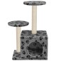 vidaXL Katzenbaum mit Sisal-Kratzsäule 60 cm Grau Pfoten-Aufdruck vidaXL Katzenbaum mit Sisal-Kratzsäule 60 cm Grau Pfoten-Aufdruck