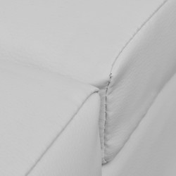 vidaXL Chaiselongue Weiß Kunstleder 