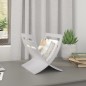 vidaXL Zeitungsständer Holz Freistehend Weiß vidaXL Zeitungsständer Holz Freistehend Weiß