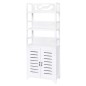 vidaXL Badezimmerschrank Albuquerque Holz Weiß 46x24x117,5 cm vidaXL Badezimmerschrank Albuquerque Holz Weiß 46x24x117,5 cm
