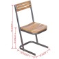 vidaXL Esszimmerstühle 2 Stk. Massivholz Teak vidaXL Esszimmerstühle 2 Stk. Massivholz Teak