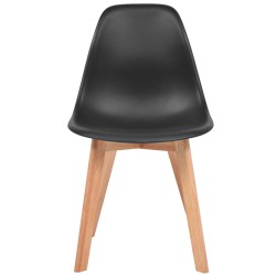 vidaXL Esszimmerstühle 2 Stk. Schwarz Kunststoff