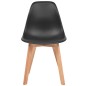 vidaXL Esszimmerstühle 2 Stk. Schwarz Kunststoff vidaXL Esszimmerstühle 2 Stk. Schwarz Kunststoff