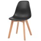 vidaXL Esszimmerstühle 2 Stk. Schwarz Kunststoff vidaXL Esszimmerstühle 2 Stk. Schwarz Kunststoff