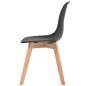 vidaXL Esszimmerstühle 2 Stk. Schwarz Kunststoff vidaXL Esszimmerstühle 2 Stk. Schwarz Kunststoff