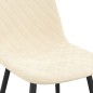 Esszimmerstühle 2 Stk. Cremeweiß Samt Esszimmerstühle 2 Stk. Cremeweiß Samt