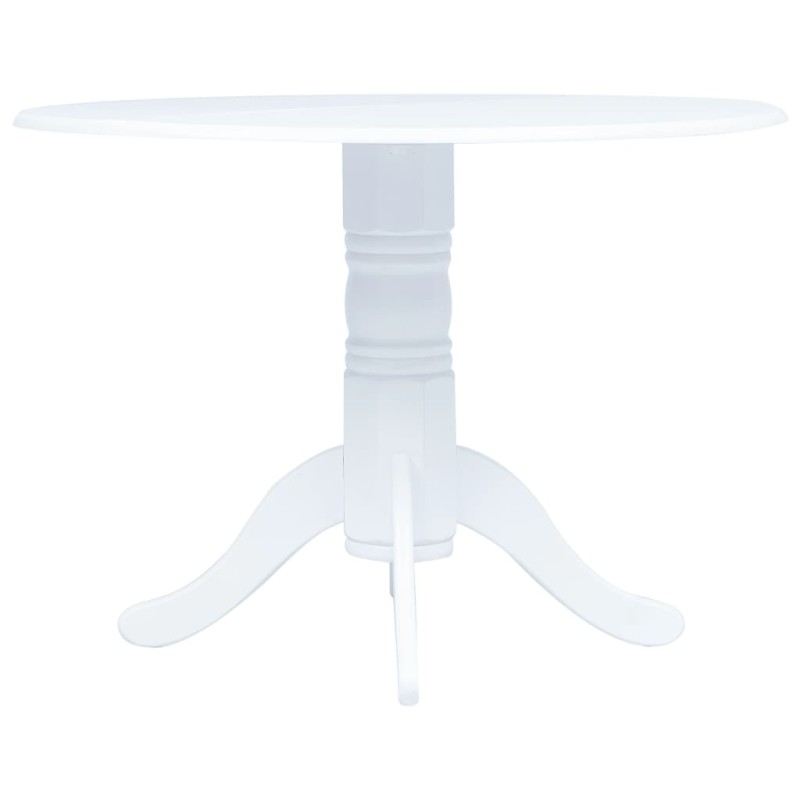vidaXL Esstisch Weiß 106 cm Gummiholz Massiv vidaXL Esstisch Weiß 106 cm Gummiholz Massiv