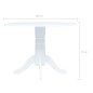 vidaXL Esstisch Weiß 106 cm Gummiholz Massiv vidaXL Esstisch Weiß 106 cm Gummiholz Massiv