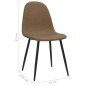 Esszimmerstühle 4 Stk. 45x54,5x87 cm Dunkelbraun Kunstleder Esszimmerstühle 4 Stk. 45x54,5x87 cm Dunkelbraun Kunstleder
