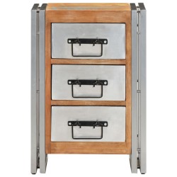 vidaXL Schubladenschrank 40x30x60 cm Altholz Massiv 