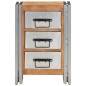 vidaXL Schubladenschrank 40x30x60 cm Altholz Massiv vidaXL Schubladenschrank 40x30x60 cm Altholz Massiv