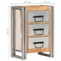 vidaXL Schubladenschrank 40x30x60 cm Altholz Massiv vidaXL Schubladenschrank 40x30x60 cm Altholz Massiv