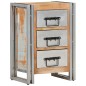 vidaXL Schubladenschrank 40x30x60 cm Altholz Massiv vidaXL Schubladenschrank 40x30x60 cm Altholz Massiv