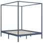 vidaXL Himmelbett-Gestell Grau Massivholz Kiefer 160 x 200 cm vidaXL Himmelbett-Gestell Grau Massivholz Kiefer 160 x 200 cm