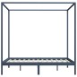 vidaXL Himmelbett-Gestell Grau Massivholz Kiefer 160 x 200 cm vidaXL Himmelbett-Gestell Grau Massivholz Kiefer 160 x 200 cm